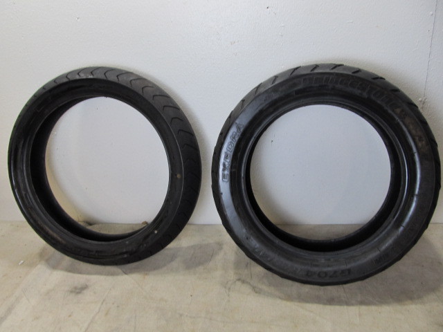 lot 43 image: Bridgestone Front & Rear Motorcycle Tires