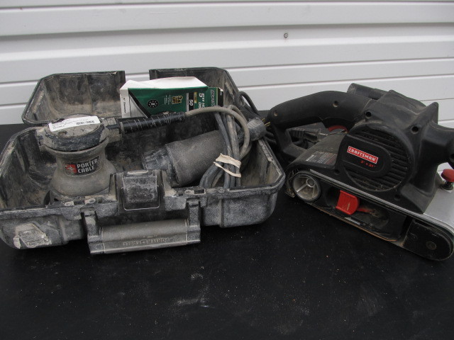 lot 114 image: Porter Cable & Craftsman Orbital & Belt Sander