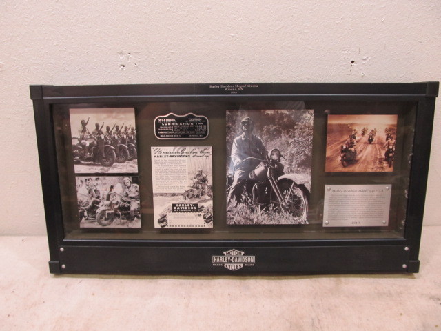 lot 137 image: Harley-Davidson Shadowbox Wall Display