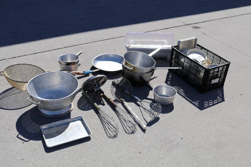 lot 29 image: Whisks, Colander, Pots, Pans & More
