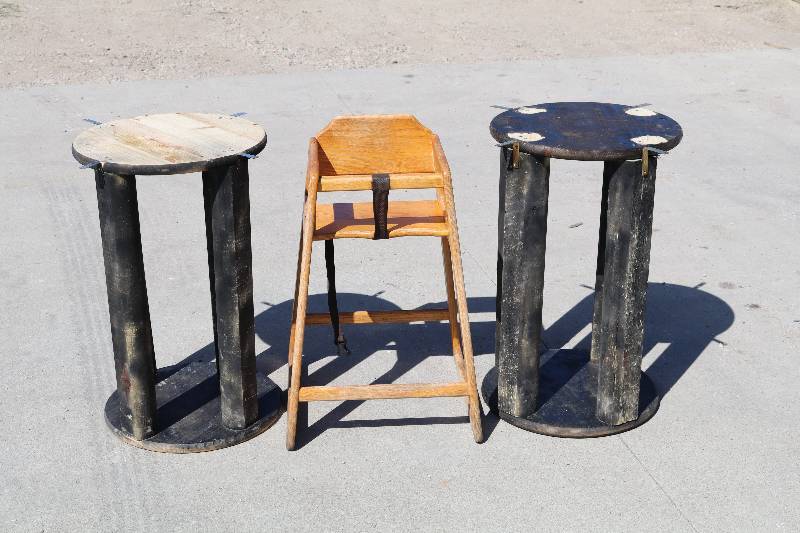 lot 99 image: High ChairsTable Bases