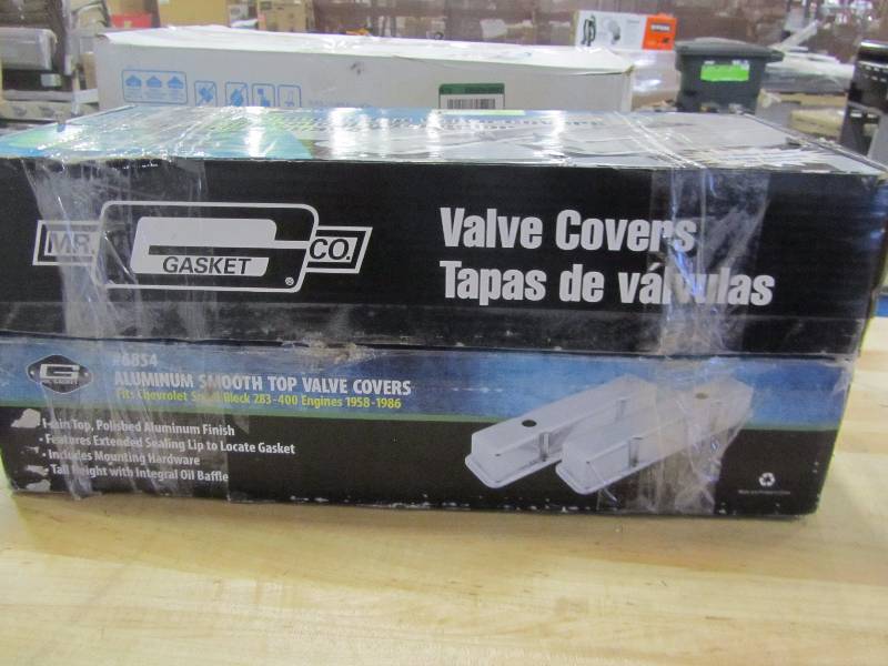 (2 boxes 4 total covers) Mr. Gasket 6854 Aluminum Valve Cover