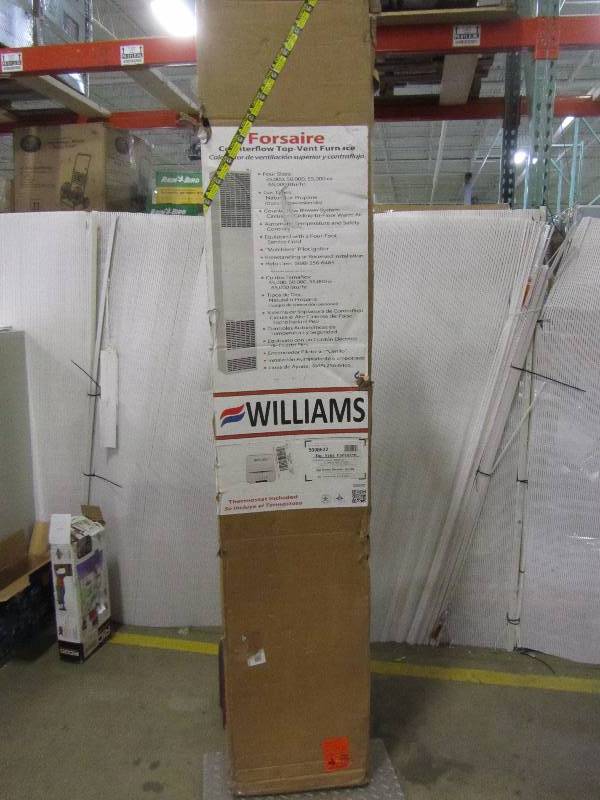 Williams 50,000 BTUhr Forsaire Counterflow Top-Vent Wall Furnace Natural Gas