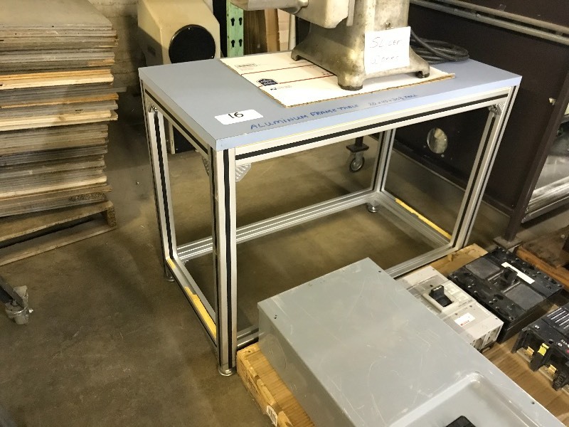 Aluminum framed table