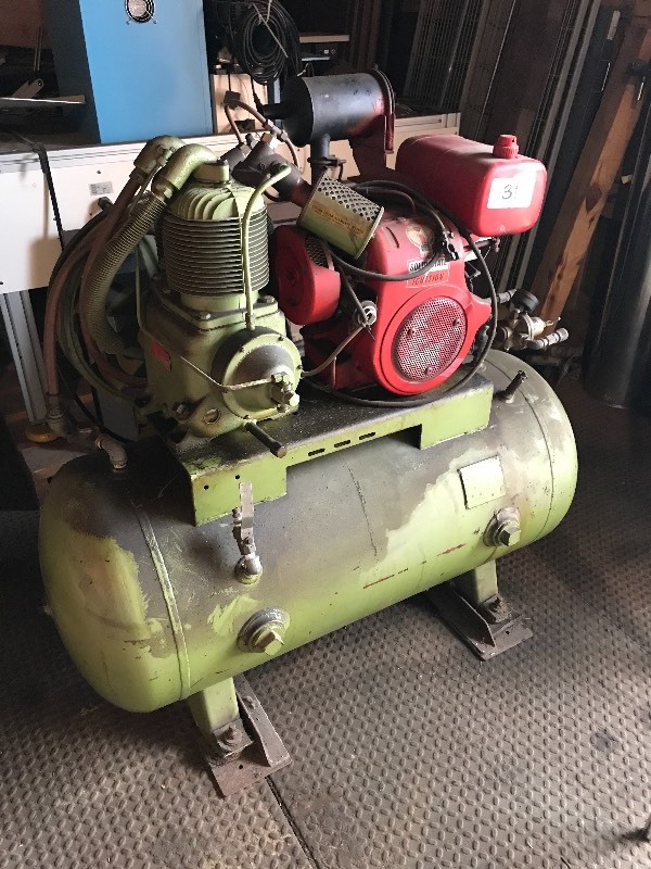Gas powered air compressor
