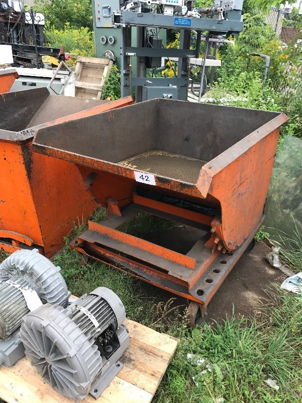 Steel dumpster on wheels