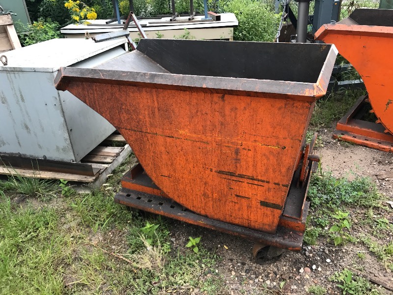 Steel dumpster on wheels