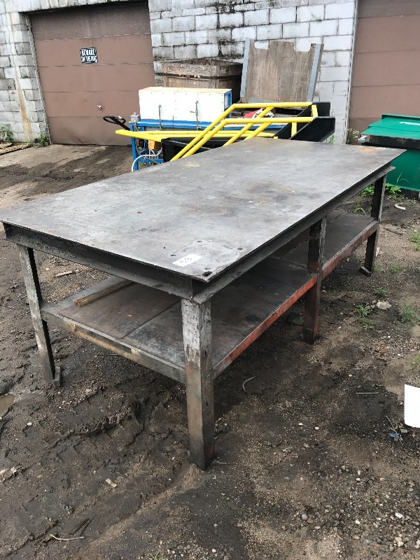 Heavy steel table