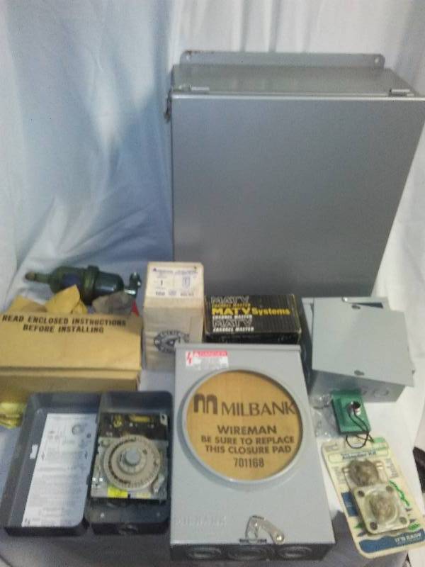 lot 14 image: Hoffman Engineering JIC Box, Milbank Meter Socket