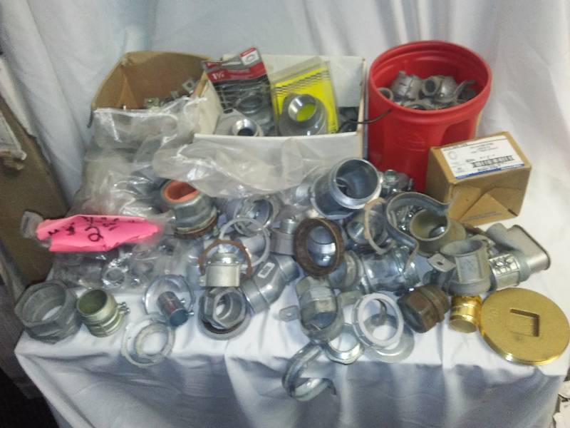 lot 15 image: Zinc, Galvanized, and ABS EMT and Conduit Connectors