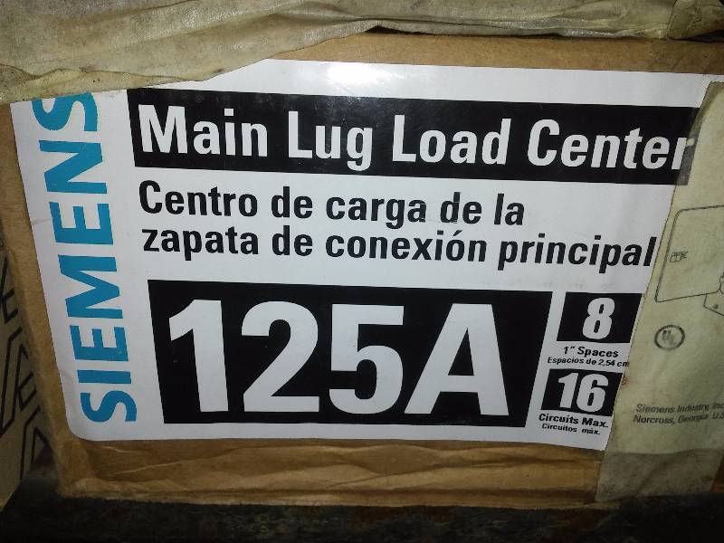 lot 80 image: Siemens Main Lug Load Center and Ballasts (NIB)