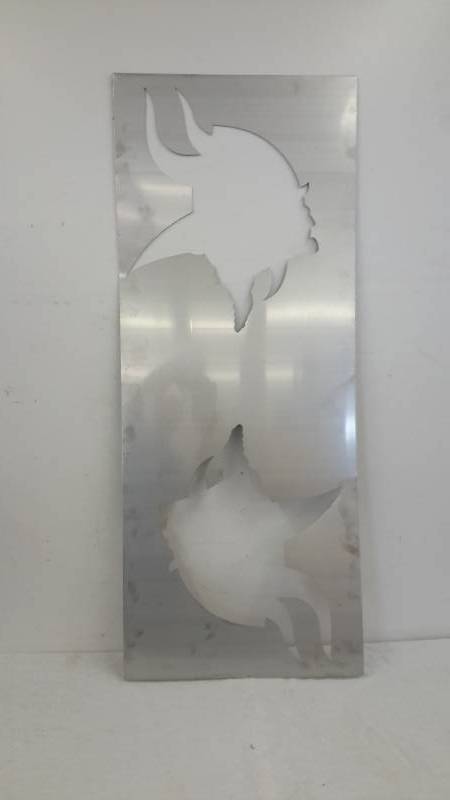 lot 15 image: Stainless steel Vikings cutouts