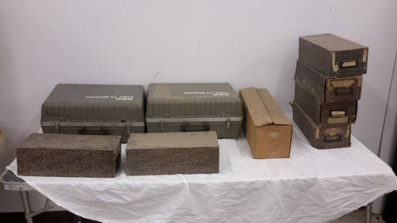 lot 60 image: 2 Hard cases and 7 boxes of microfiche