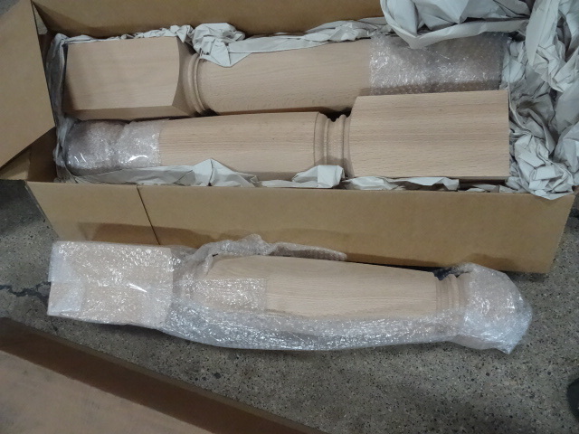 Red Oak turn posts. 5 12 x 32. Qty...
