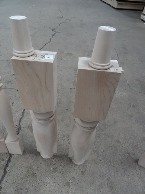 2 Maple turn posts. 12 size. 2 Bun...