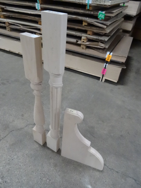 2 Maple turn posts. 12 size. 3 12...