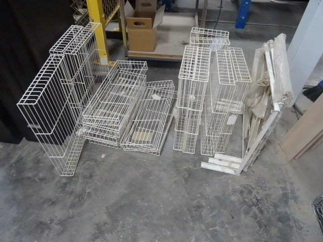 White coated racks for interior of ...