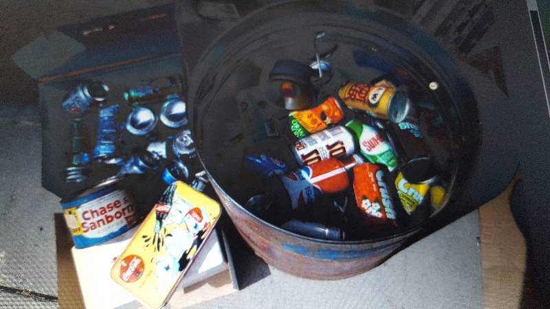 lot 45 image: Large Lot Of Old Tins, Pop & Beer Cans
