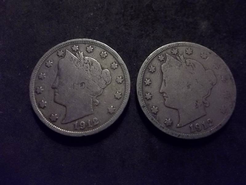 1912, 1912 D V-Nickels