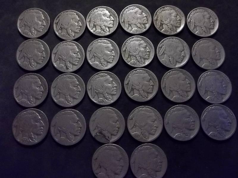 26 Buffalo Nickels From 1920-1937