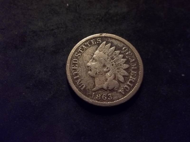 1863 Indian Head Bronze Cent Better Grade