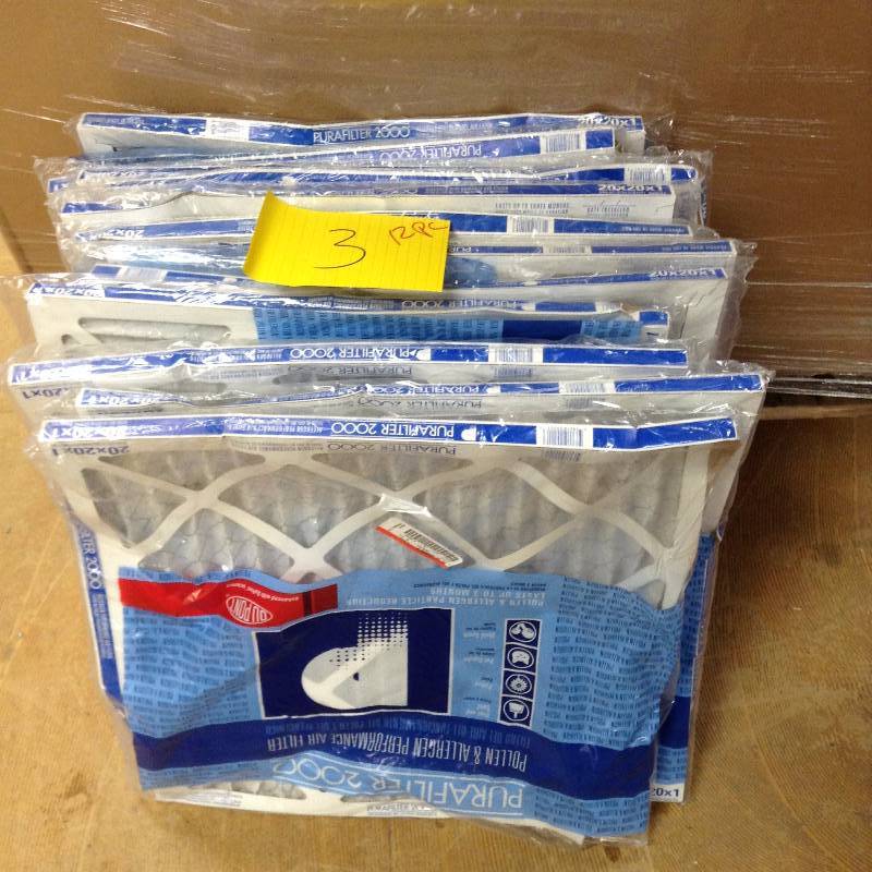 Lot of 12 Purafilter 2000 20x20x1 filters