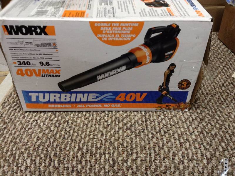 Worx 40V Turbine cordless Blower not used