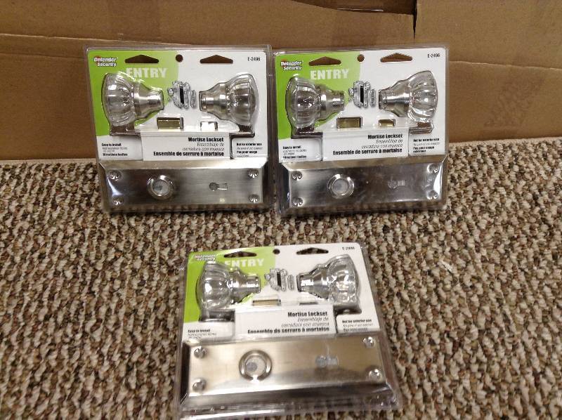 Lot of 3 New Defender Security mortise locksets