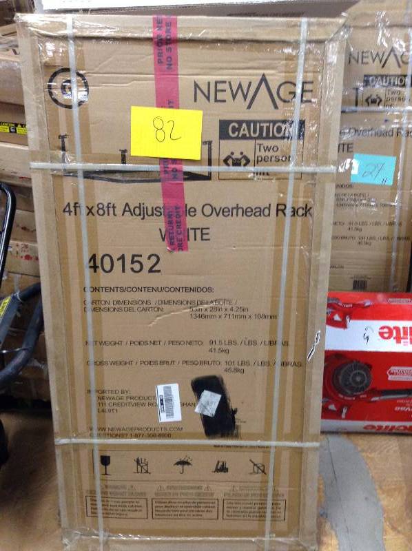 New Age 4x8 Adjustable Overhead Rack