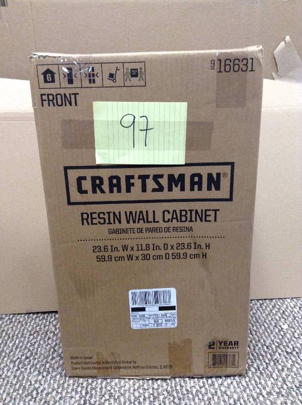 Craftsman Resin Wall Cabinet model 16631 open box never used
