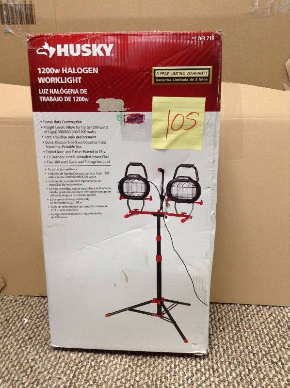 Husky 1200w Halogen worklight New