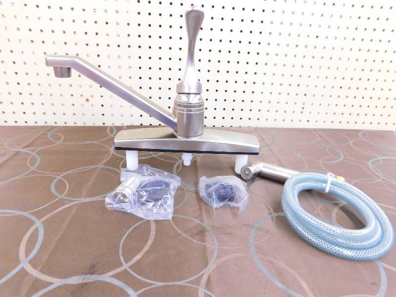 KITCHEN FAUCET, WITH SIDE SPRAY SS , MSRP $61.99
