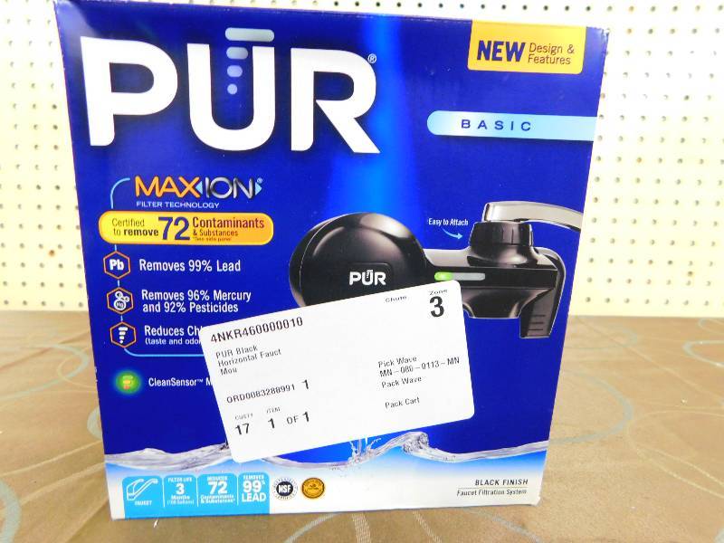 PUR Black Horizontal Faucet Mount, MSRP $39.99
