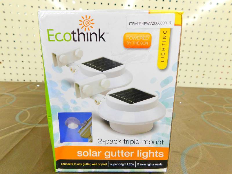 Solar Outdoor Gutter Lights-2 Pack, MSRP $24.99