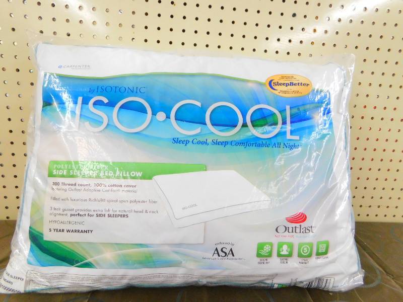 IsoCool Side Sleeper Std Pillow, MSRP $29.99