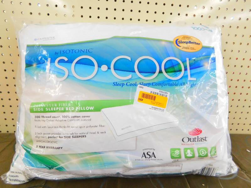 IsoCool Side Sleeper Std Pillow, MSRP $29.99