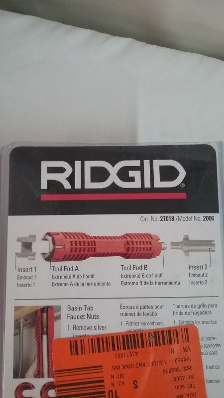 Ridgid  Faucet and Sink Installer