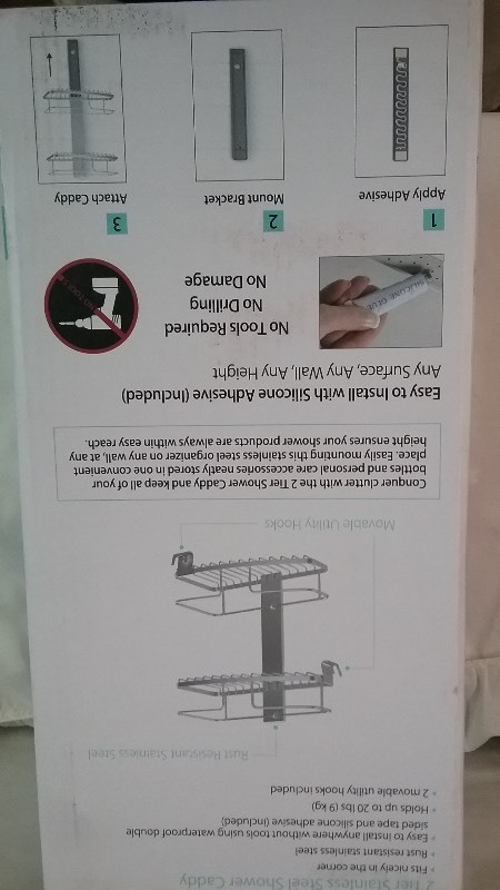 Better Living 3 Piece Stainless Steel Shower Caddy