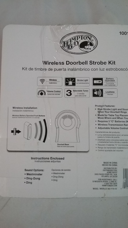 Hampton Bay Wireless Door Bell