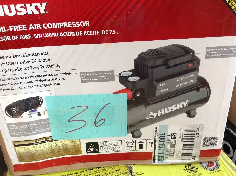Husky  8 gal Oil Free Air Compressor