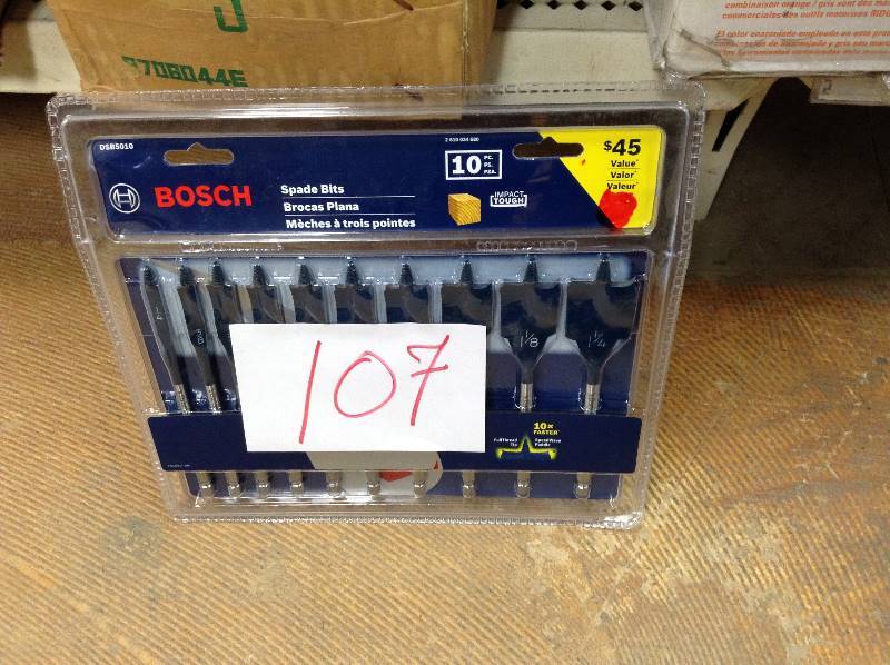 Bosch Spade Bits 10 pc New