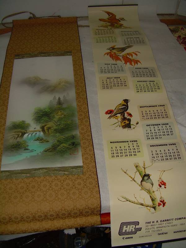 lot 153 image: 1 COLLECTIBLE SCROLL AND 1 CALANDER