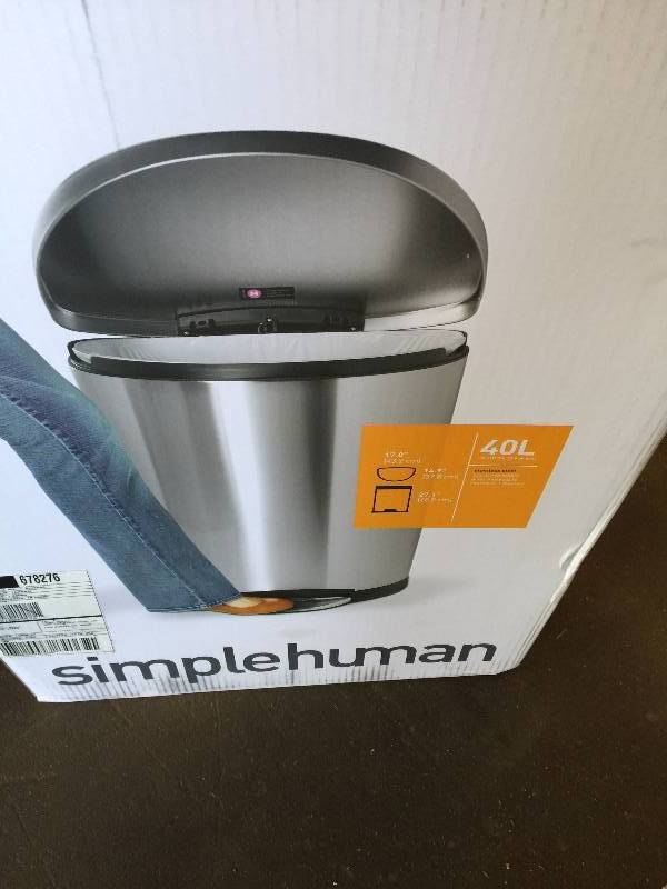 Simplehuman 40L Trash Can Stainless Steel