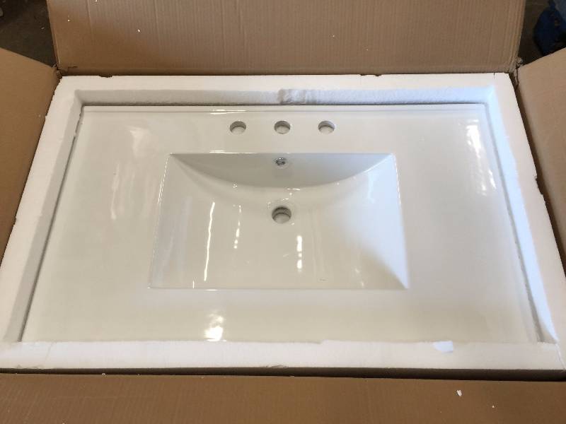 Avanti Vitreous China Top with Square Bowl, 37 Inches