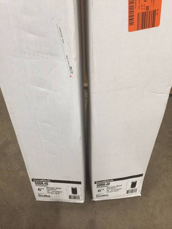Durablack 6DBK-48 Single Wall 48 Stovepipe
