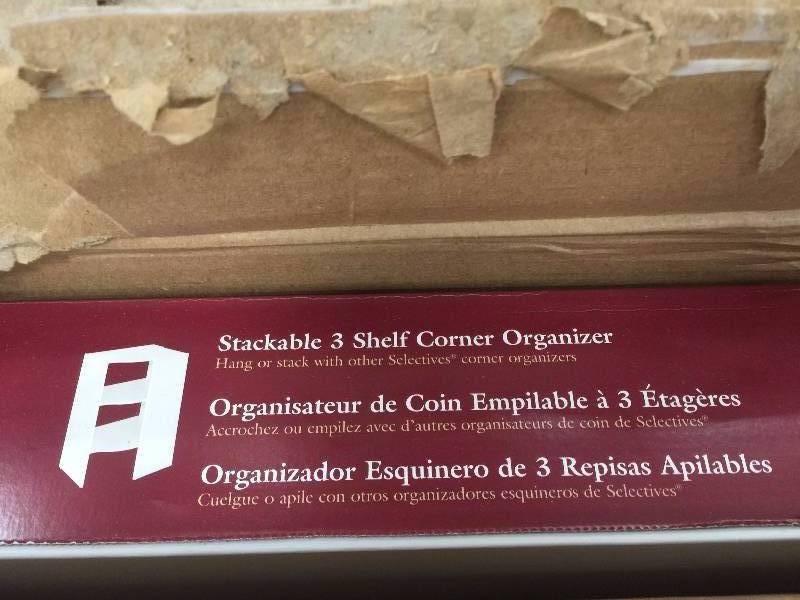 Stackable 3 Shelf Corner Organizer new