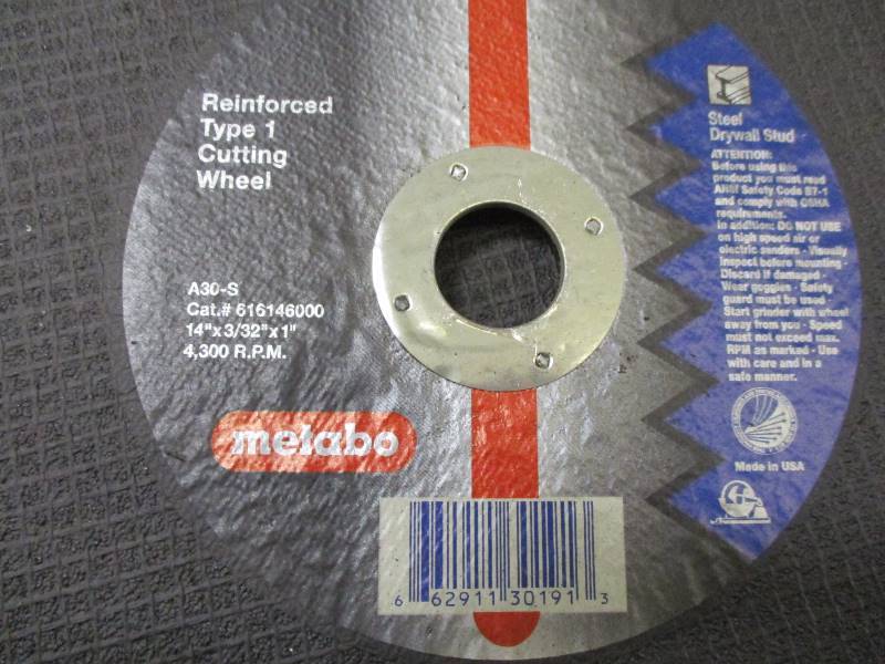 14x332x1 Steel Chop Saw Wheel