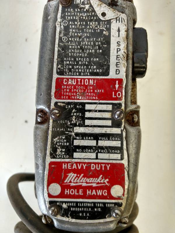 lot 46 image: Milwaukee Hole Hawg 12 Drill, Wor...