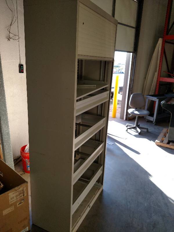 lot 50 image: Cabinet with Roll-Up Door & Slide-O...