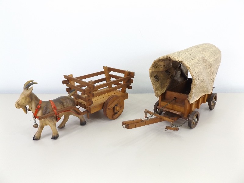 2 Vintage Wood Wagons